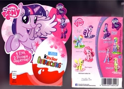 Size: 1186x855 | Tagged: safe, imported from derpibooru, fluttershy, pinkie pie, rainbow dash, twilight sparkle, alicorn, earth pony, pegasus, pony, equestria girls, 2015, female, german, irl, kinder egg, photo, toy, twilight sparkle (alicorn)