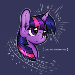 Size: 1800x1800 | Tagged: safe, artist:squeaky-belle, imported from derpibooru, twilight sparkle, pony, female, mare, signature, solo, starry eyes, wingding eyes