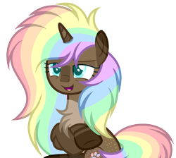 Size: 2516x2252 | Tagged: safe, artist:diamond-chiva, deleted from derpibooru, imported from derpibooru, oc, oc:cocoa swirl, pony, unicorn, female, high res, lidded eyes, mare, simple background, solo, transparent background