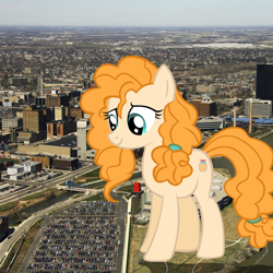 Size: 560x560 | Tagged: safe, artist:jerryakira79, imported from derpibooru, pear butter, earth pony, pony, female, giant ponies in real life, giant pony, irl, macro, mare, photo, ponies in real life, solo