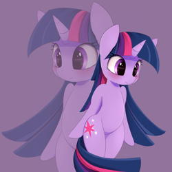 Size: 1024x1024 | Tagged: safe, artist:posionjoke, imported from derpibooru, twilight sparkle, pony, unicorn, bipedal, blushing, cute, female, hind legs, legs together, mare, solo, twiabetes, unicorn twilight, zoom layer