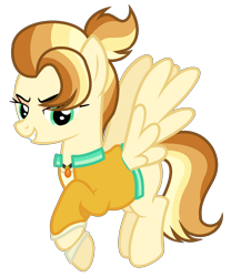 Size: 1184x1424 | Tagged: safe, artist:winniepie, imported from derpibooru, oc, oc only, oc:lightning volt, pegasus, pony, female, mare, offspring, parent:hoops, parent:rainbow dash, simple background, solo, spread wings, transparent background, wings