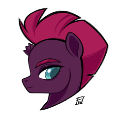 Size: 1023x997 | Tagged: safe, artist:furuwaru, imported from derpibooru, tempest shadow, pony, unicorn, broken horn, bust, female, mare, simple background, solo, transparent background