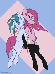 Size: 3024x4032 | Tagged: safe, artist:larrykitty, artist:php156, imported from derpibooru, pinkie pie, skeedaddle, earth pony, pony, unicorn, clothes, colt, crack shipping, female, male, mare, pidaddle, pinkamena diane pie, pinkiedaddle, shipping, socks, straight, straight shota