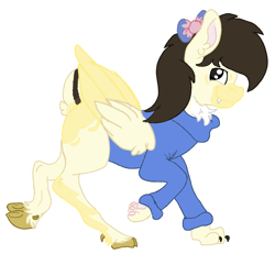 Size: 1958x1810 | Tagged: safe, artist:euspuche, imported from derpibooru, oc, oc:vanellope, bat pony, cat pony, chimera, deer, deer pony, dog pony, original species, pegasus, looking at you, simple background, trotting, white background