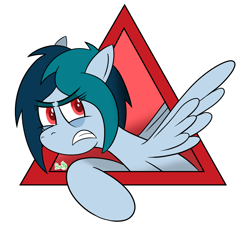 Size: 2000x1800 | Tagged: safe, artist:b-cacto, imported from derpibooru, oc, oc only, oc:delta vee, pony, angry, simple background, solo, tired, tired of your shit, transparent background, triangle