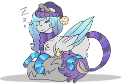 Size: 3000x2000 | Tagged: safe, artist:euspuche, imported from derpibooru, oc, oc only, monster pony, original species, pegasus, piranha plant pony, augmented tail, clothes, eyes closed, simple background, sleeping, socks, solo, striped socks, transparent background, zzz