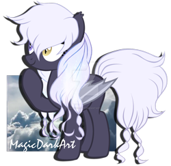 Size: 1024x994 | Tagged: safe, artist:magicdarkart, imported from derpibooru, oc, oc only, oc:wine, bat pony, pony, female, heterochromia, mare, obtrusive watermark, simple background, solo, transparent background, watermark