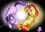 Size: 4909x3554 | Tagged: safe, artist:zaid val'roa, imported from derpibooru, starlight glimmer, sunset shimmer, twilight sparkle, alicorn, pony, unicorn, circling, colored, duo focus, female, fight, glare, magic, mare, sunset vs starlight, twilight sparkle (alicorn)