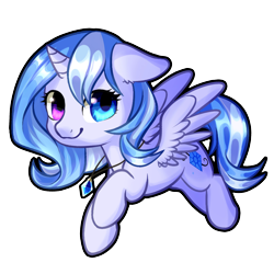 Size: 2048x2048 | Tagged: safe, artist:rikadiane, imported from derpibooru, oc, oc only, oc:rika diane, alicorn, pony, chibi, female, heterochromia, high res, mare, simple background, solo, transparent background