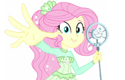 Size: 2048x1316 | Tagged: safe, edit, edited screencap, editor:lonely fanboy48, imported from derpibooru, screencap, fluttershy, equestria girls, equestria girls series, so much more to me, background removed, clothes, cute, female, looking at you, microphone, simple background, singing, solo, transparent background, vector