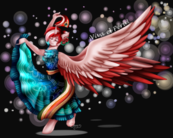 Size: 3000x2385 | Tagged: safe, artist:shamy-crist, imported from derpibooru, oc, oc only, oc:princess peruvia, alicorn, anthro, clothes, dress, eyes closed, high res, nation ponies, peru, ponified, solo