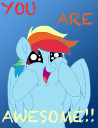 Size: 2550x3300 | Tagged: safe, artist:zee-stitch, imported from derpibooru, rainbow dash, pony, awesome, awesome face, cute, dashabetes, female, happy, positive ponies, so awesome, solo