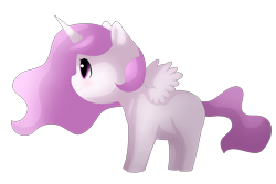 Size: 4461x2988 | Tagged: safe, artist:kisaradoesart16, imported from derpibooru, princess celestia, alicorn, pony, blank flank, cewestia, chibi, female, filly, pink-mane celestia, simple background, solo, transparent background, younger