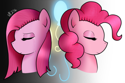 Size: 1000x669 | Tagged: safe, artist:cinnamonaurora, imported from derpibooru, pinkie pie, earth pony, pony, crying, eyes closed, female, mare, solo