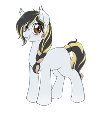 Size: 1500x1833 | Tagged: dead source, safe, artist:evomanaphy, imported from derpibooru, oc, oc only, oc:sunflower seed, bat pony, pony, bat pony oc, blushing, fangs, female, filly, freckles, looking at you, offspring, parent:oc:evo, parent:oc:metal tune, parents:evune, parents:oc x oc, simple background, smiling, solo, transparent background