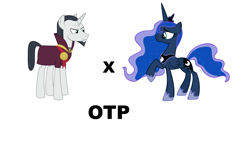 Size: 1280x720 | Tagged: safe, imported from derpibooru, chancellor neighsay, princess luna, alicorn, unicorn, exploitable meme, lunasay, meme, otp, shipping