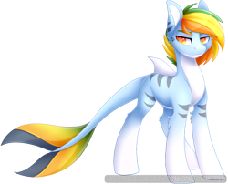 Size: 867x701 | Tagged: safe, artist:scarlet-spectrum, imported from derpibooru, oc, oc only, oc:mikleo, merpony, art trade, digital art, male, signature, simple background, solo, stallion, standing, transparent background