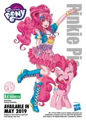 Size: 800x1133 | Tagged: safe, artist:shunya yamashita, imported from derpibooru, kotobukiya, pinkie pie, earth pony, human, pony, equestria girls, bishoujo, eyes closed, female, humanized, kotobukiya pinkie pie, mare, official, open mouth, pony coloring, pony ears, self ponidox