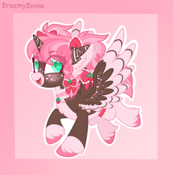 Size: 2827x2863 | Tagged: safe, artist:dreamyeevee, imported from derpibooru, oc, oc only, oc:strawberry drizzle, pony, solo