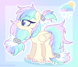 Size: 1186x1021 | Tagged: safe, artist:dreamyeevee, imported from derpibooru, oc, oc only, oc:morning rain, pony, bell, solo, unshorn fetlocks