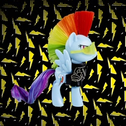 Size: 640x640 | Tagged: safe, imported from derpibooru, rainbow dash, pony, 80s, female, glam rock dash, official, san diego comic con, sdcc 2018, solo, toy