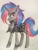 Size: 1024x1365 | Tagged: safe, artist:luxiwind, imported from derpibooru, oc, oc only, oc:sirin, pony, unicorn, clothes, female, jacket, leather jacket, mare, solo, traditional art