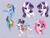 Size: 1280x960 | Tagged: safe, artist:makaronder, artist:reptilies-conder, imported from derpibooru, pinkie pie, rainbow dash, rarity, oc, earth pony, pegasus, pony, unicorn, colored, female, looking at you, mare, shading, simple background, smiling, sparkles, tongue out