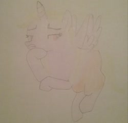 Size: 1883x1813 | Tagged: safe, artist:jerryakira79, imported from derpibooru, oc, oc only, oc:coconut crimson, alicorn, pony, alicorn oc, solo, traditional art