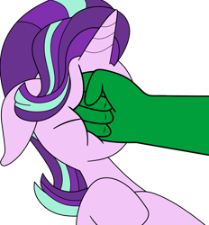 Size: 926x1000 | Tagged: safe, anonymous artist, derpibooru exclusive, edit, imported from derpibooru, starlight glimmer, pony, unicorn, abuse, drama, fist, glimmerbuse, op is a duck, simple background, starlight drama, transparent background