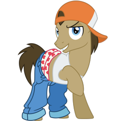 Size: 2000x2000 | Tagged: safe, artist:phucknuckl, imported from derpibooru, doctor whooves, time turner, earth pony, pony, testing testing 1-2-3, backwards ballcap, baseball cap, cap, hat, inkscape, male, raised hoof, rapper, simple background, transparent background, vector