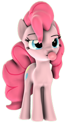 Size: 1172x2160 | Tagged: safe, artist:goatcanon, imported from derpibooru, pinkie pie, earth pony, pony, 3d, bubblegum, female, food, gum, simple background, solo, source filmmaker, transparent background, vector