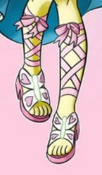 Size: 717x1234 | Tagged: safe, artist:chibi-jen-hen, imported from derpibooru, fluttershy, equestria girls, equestria girls series, cropped, feet, legs, needs more resolution, pictures of legs, sandals