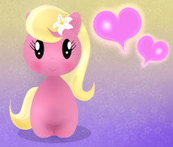 Size: 1856x1580 | Tagged: safe, artist:startledflowerpony, imported from derpibooru, lily, lily valley, pony, chibi, female, heart, solo