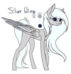 Size: 492x511 | Tagged: safe, artist:electricaldragon, artist:sychia, imported from derpibooru, oc, oc only, oc:silver wing, pegasus, pony, female, mare, simple background, solo, transparent background