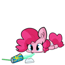 Size: 1200x1200 | Tagged: safe, artist:tjpones, imported from derpibooru, pinkie pie, earth pony, pony, 7-eleven, animated, cute, diapinkes, female, licking, mare, mlem, silly, simple background, slurpee, solo, spilled drink, tjpones is trying to murder us, tongue out, weapons-grade cute, white background