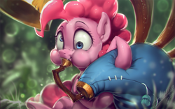 Size: 1200x750 | Tagged: safe, artist:assasinmonkey, imported from derpibooru, pinkie pie, earth pony, pony, season 8, yakity-sax, spoiler:s08, derp, digital painting, faic, female, majestic as fuck, mare, musical instrument, puffy cheeks, shiny, silly, silly pony, solo, song of my people, that was fast, yovidaphone, yovidapie