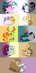 Size: 2255x4561 | Tagged: safe, artist:tejedora, idw, imported from derpibooru, blackthorn, bramble, fizzlepop berrytwist, king sombra, pharynx, prince blueblood, princess cadance, princess celestia, princess flurry heart, princess skystar, pumpkin cake, queen chrysalis, radiant hope, scorpan, shadow lock, shining armor, sunburst, tempest shadow, thorax, trenderhoof, alicorn, changedling, changeling, classical hippogriff, deer, gargoyle, hippogriff, pony, unicorn, my little pony: the movie, beard, bisexual, blushing, broken horn, crack shipping, divorce, facial hair, female, gay, hopan, infidelity, king thorax, lesbian, male, missing accessory, older, ot3, prince pharynx, pumpkin heart, shadowstar, shiningsombra, shipping, skyshadow, straight, thoraxburst, trenderblood, wall of tags