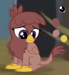 Size: 800x868 | Tagged: safe, artist:deserter, edit, edited screencap, imported from derpibooru, screencap, griffon, the lost treasure of griffonstone, background griffon, character study, chickub, gail, looking down, sketch, upset