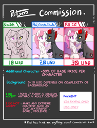 Size: 2500x3300 | Tagged: safe, artist:potzm, imported from derpibooru, oc, oc:lawyresearch, oc:lawyshadow, commission, commission info