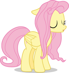 Size: 7000x7421 | Tagged: safe, artist:luckreza8, imported from derpibooru, fluttershy, pegasus, pony, yakity-sax, absurd resolution, eyes closed, female, messy mane, simple background, solo, transparent background, vector