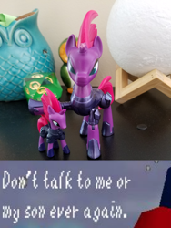 Size: 756x1008 | Tagged: safe, imported from derpibooru, tempest shadow, angry, don't talk to me or my son ever again, duality, guardians of harmony, irl, meme, misadventures of the guardians, photo, super mario 64, super mario bros., toy, wrong gender