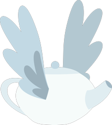 Size: 4096x4572 | Tagged: safe, artist:parclytaxel, imported from derpibooru, discordant harmony, .svg available, absurd resolution, animate object, no pony, simple background, teapot, transparent background, vector, winged teapot, wings