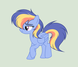 Size: 1840x1588 | Tagged: safe, artist:roseloverofpastels, imported from derpibooru, oc, oc only, pegasus, pony, female, mare, parents:flashdash, simple background, solo