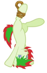 Size: 653x1024 | Tagged: safe, artist:king-franchesco, imported from derpibooru, oc, oc only, oc:redchetgreen, earth pony, pony, hooves, male, missing cutie mark, open mouth, simple background, solo, stallion, upside down, vector, white background