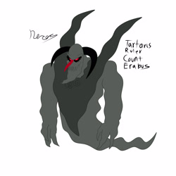 Size: 2500x2500 | Tagged: safe, artist:toon-n-crossover, imported from derpibooru, arabus, cloud demon, colored nose, concept art, erebus, g1, g1 to g4, g4, generation leap, male, simple background, solo, white background