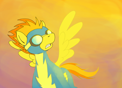 Size: 860x620 | Tagged: safe, artist:redenaz, imported from derpibooru, spitfire, pegasus, pony, clothes, female, goggles, mare, newbie artist training grounds, solo, uniform, wonderbolts uniform