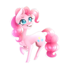 Size: 1024x951 | Tagged: safe, artist:luulyh, imported from derpibooru, pinkie pie, earth pony, pony, cute, diapinkes, female, mare, simple background, solo, transparent background