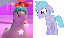 Size: 1728x1021 | Tagged: safe, imported from derpibooru, oc, oc:baby show, cloppycorn, comparison, noddy, noddy toyland detective