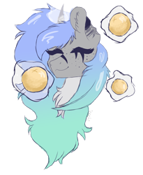 Size: 3107x3781 | Tagged: safe, artist:inochizuna, imported from derpibooru, oc, oc only, oc:akira, pony, unicorn, bust, female, food, high res, magic, mare, orange, portrait, simple background, solo, transparent background